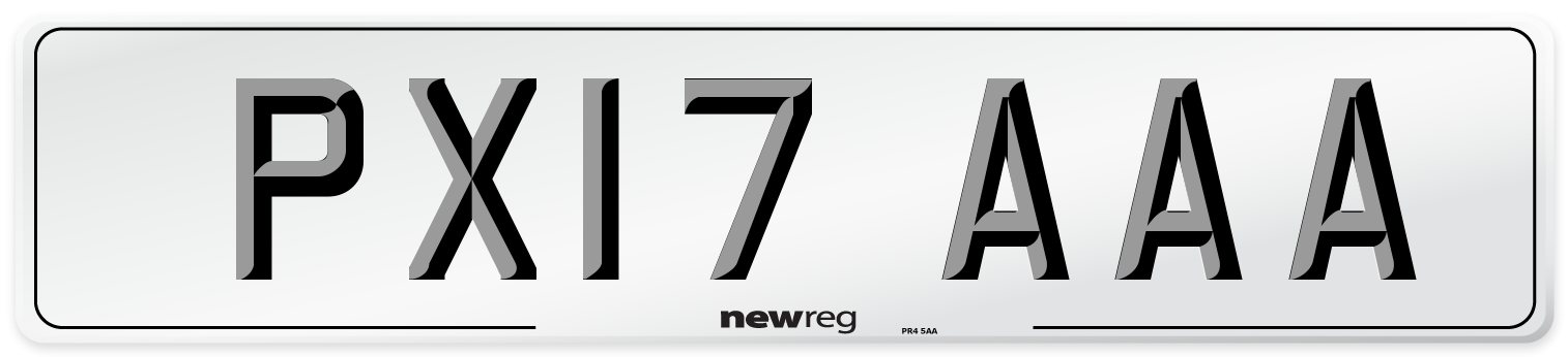 PX17 AAA Number Plate from New Reg